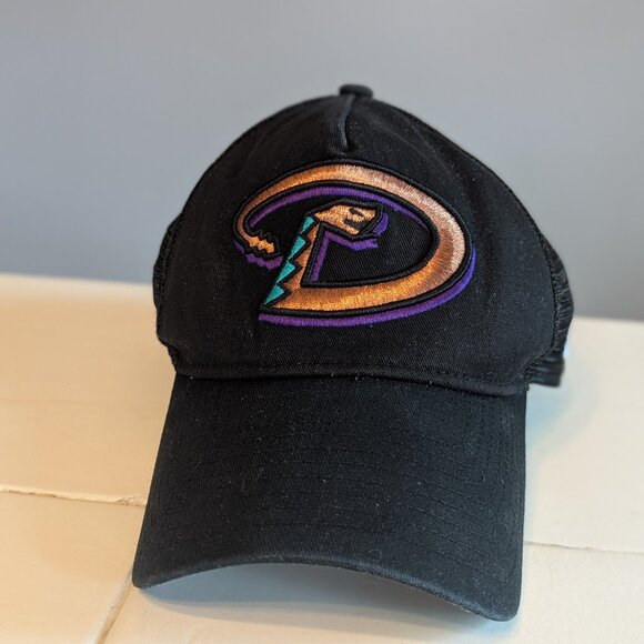 Arizona Diamondbacks ’47 2001 World Series MVP Snapback Hat – Black Mesh Trucker - Picture 1 of 8